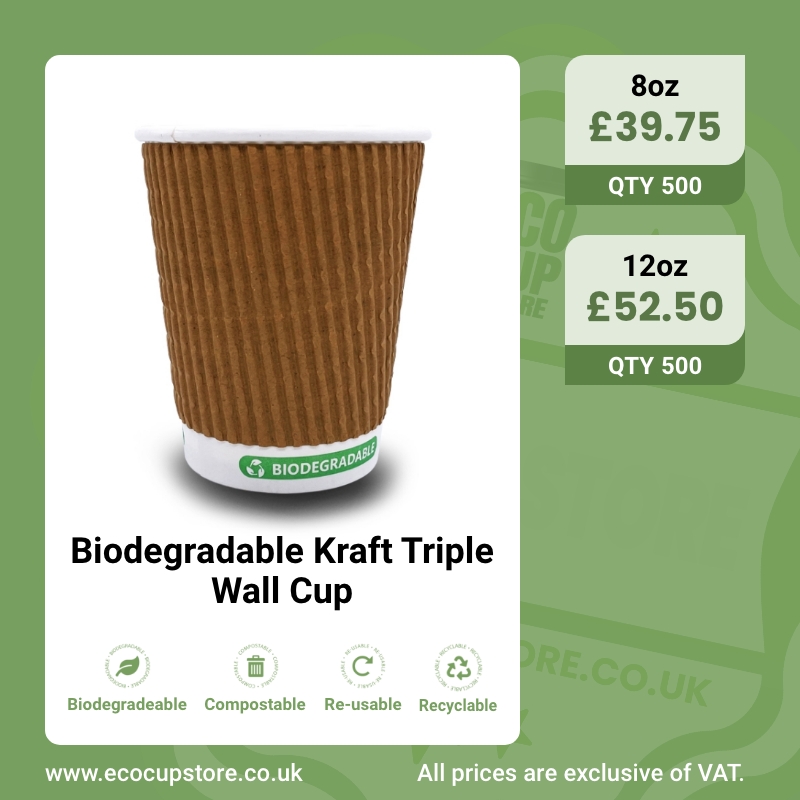 EcoCupStore.co.uk
8oz Biodegradable Kraft Triple Wall Cup
£39.75 for 500 = 7.95p each
ecocupstore.co.uk/store/product/…

#barnsley #papercups #disposablecups #foodpackaging