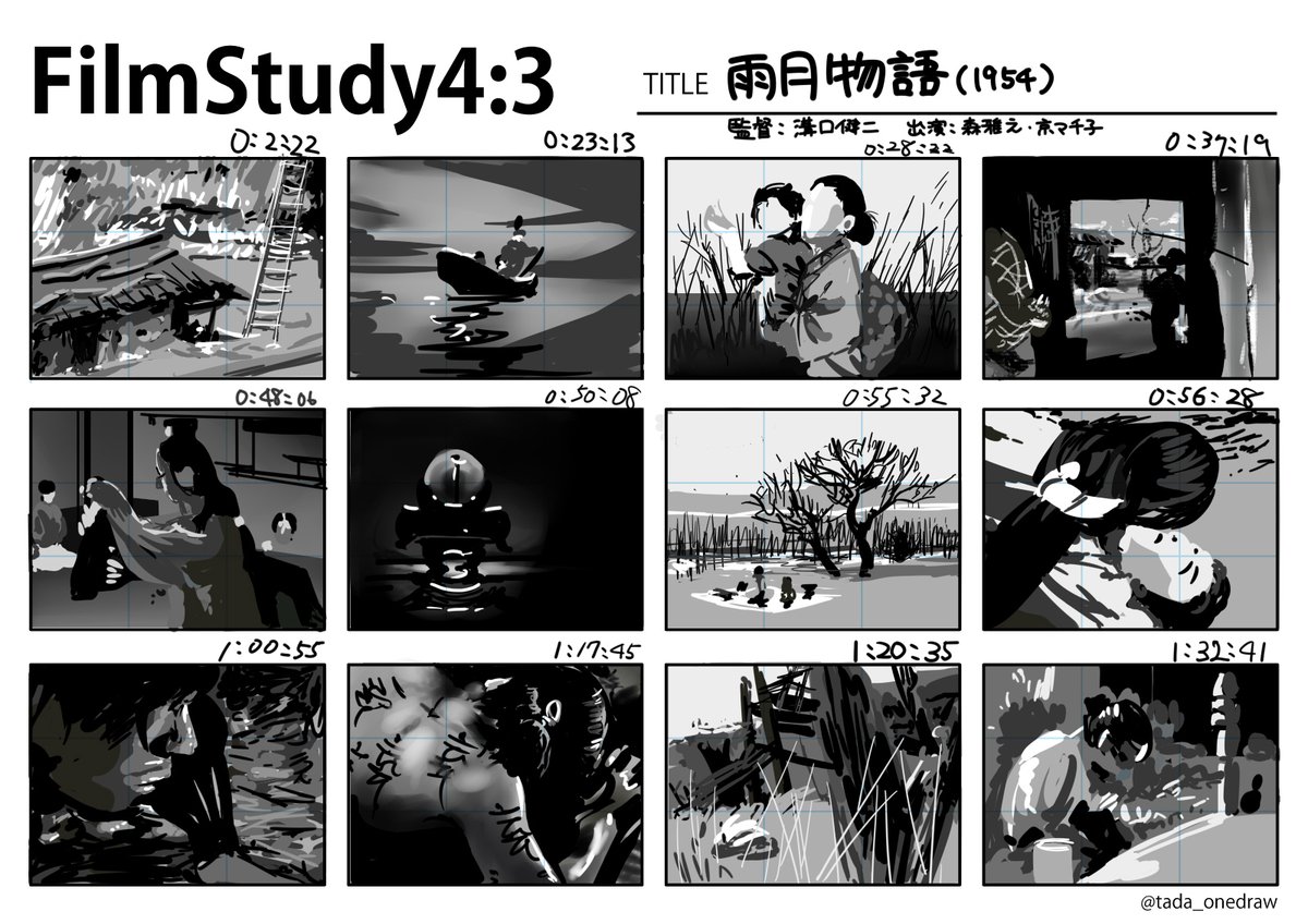 フィルムスタディ 43 「雨月物語」 久しぶりにやりました。」TADAの漫画