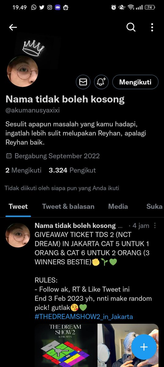 zhierakim's tweet photo. @akumanusyaxixi Done kak, thank you for everything. 
And Sorry https://t.co/UpTHRpq20P