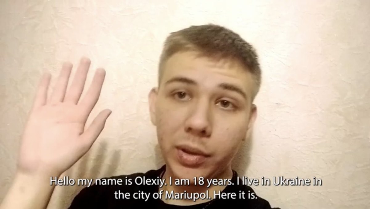 This is Olexiy from #Mariupol, #Ukraine.

Today is his birthday but his mother hasn’t heard from him since he went to defend the motherland on February 25 last year. 

He participated with this important #video in our project #MyCovidStory in 2021.

Watch: youtu.be/u-hCgHSCYtI