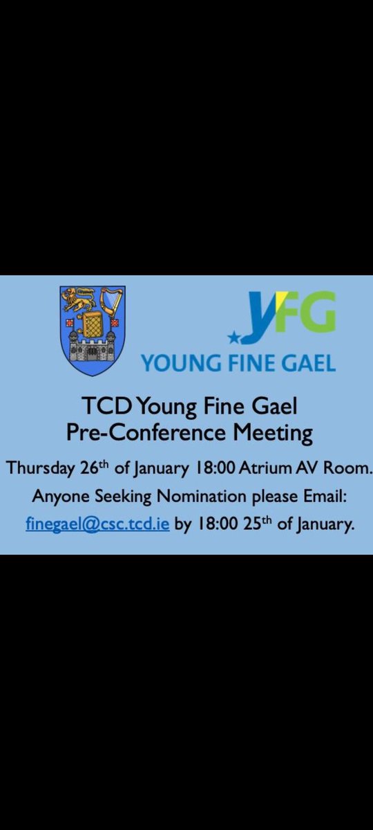 TCD Young Fine Gael tweet media
