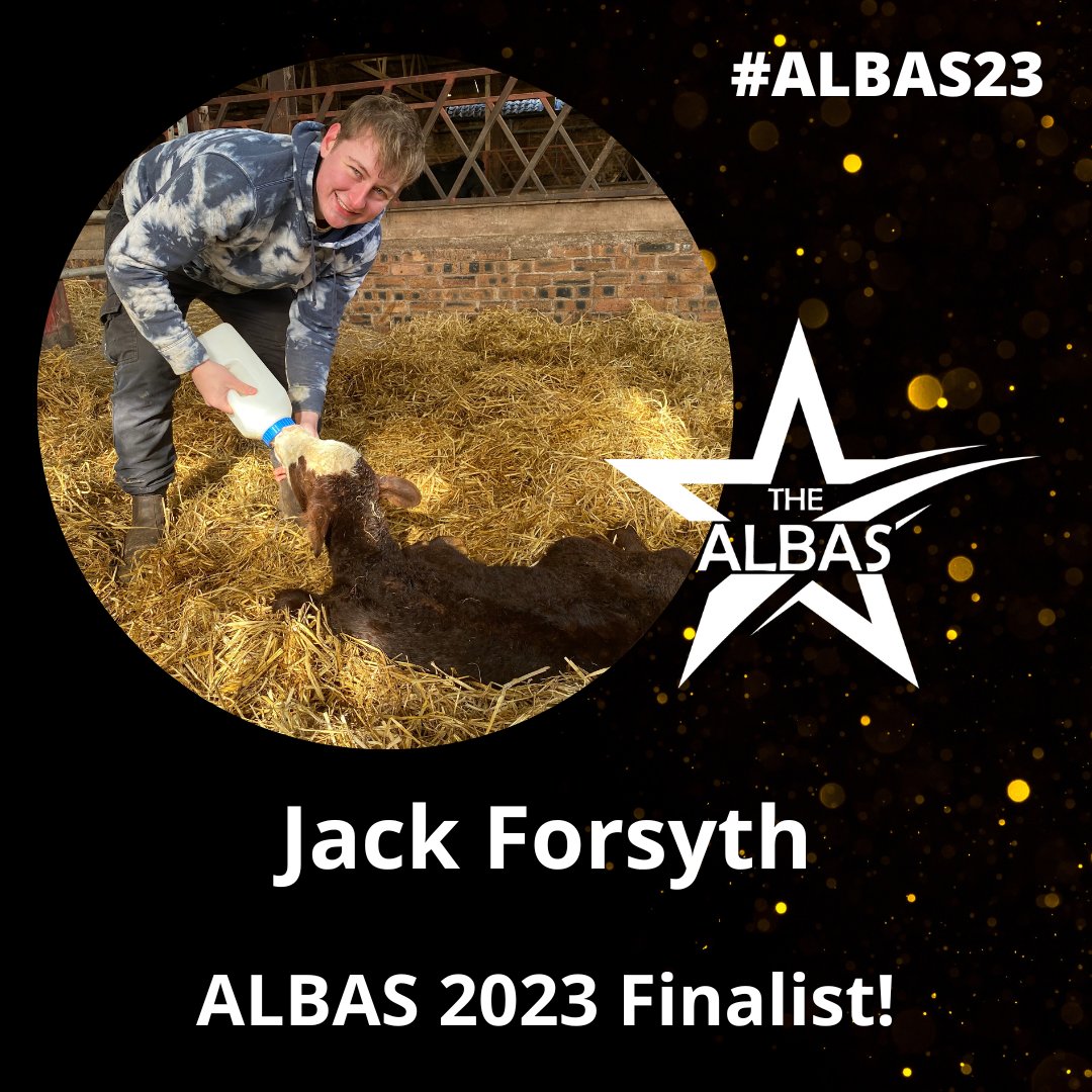 #Congrats to Jack Forsyth from East Linton, doing Modern #Apprenticeship in #agriculture through @BordersCollege and working for Bielgrange in Dunbar. Now finalist in #ALBAS23, so good luck at ceremony in March! scotland.lantra.co.uk/news/finalists… #farming #NatureBasedCareers