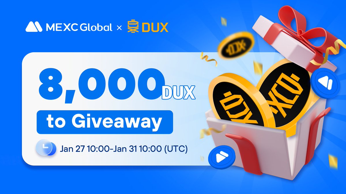 Alpha_MEXC's tweet photo. MEXC x DUX 8,000 $DUX #Giveaway!!

MUST COMPLETE ALL STEPS
🔹Follow us on Twitter &amp; https://t.co/nbCV1rC6Ex 
🔹Like
🔹RT
🔹Complete Form

🔹Form: https://t.co/HlfBGLMxMq

🔹Starts/Ends: 27/31 10PM (UTC)

#MEXC $DUX https://t.co/40R8HPg874