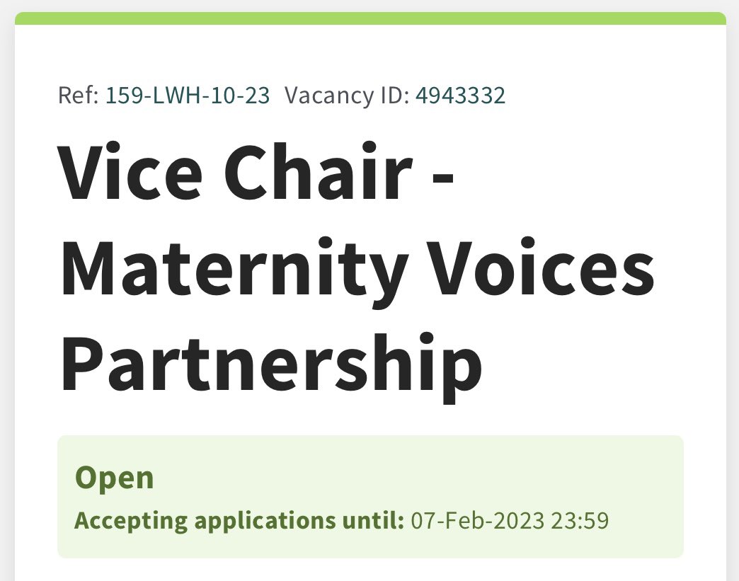 Come and join us @LiverpoolMvp @LiverpoolWomens @LWHCharity as Vice Chair for @LiverpoolMvp @Yanarichens A positive step forward in continuing to listen and act on service user voice