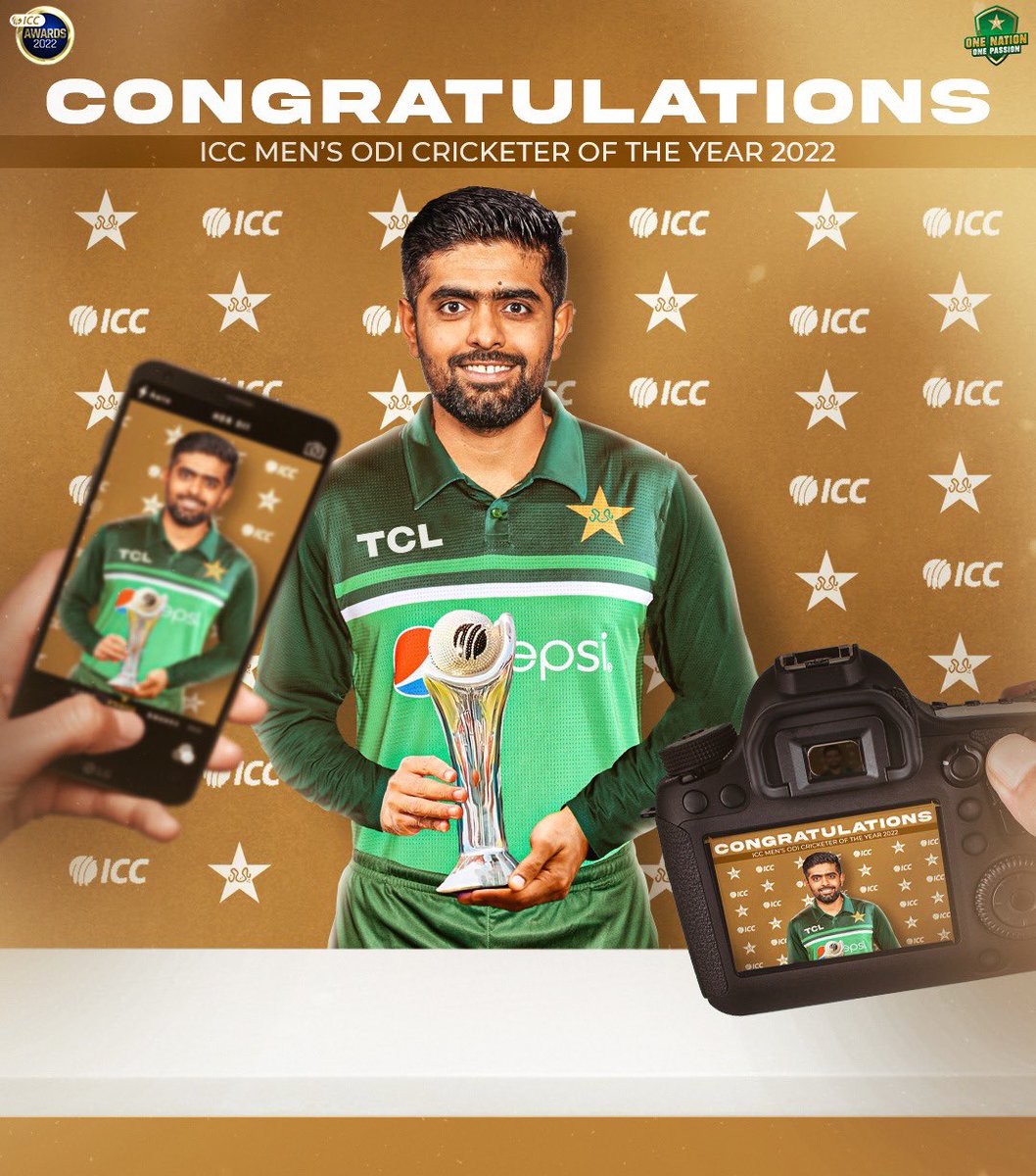 iamharis63's tweet photo. No one deserved this more than you. Congratulations @babarazam258 Bhai. Another one in 2023 is coming🤲 https://t.co/q8wgSpbDPj