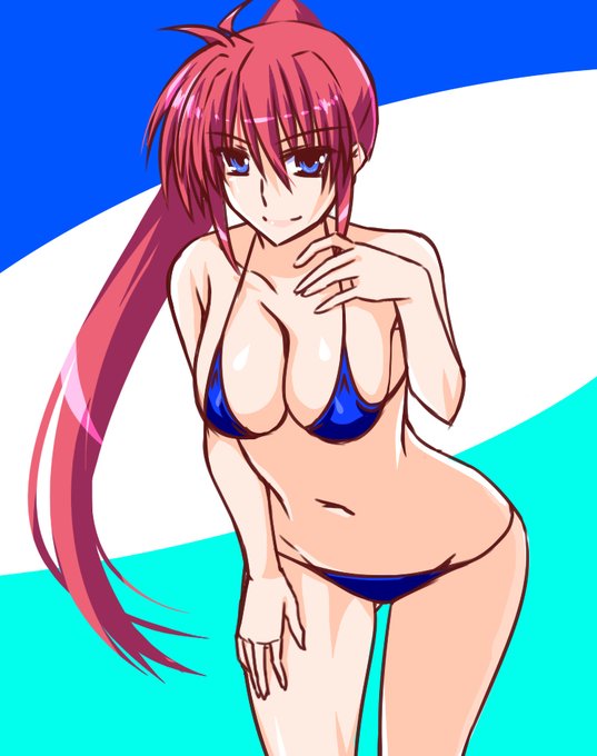 寒いのでシグナム姉さんにもビキニ着てもらいました～^^
あ～～～
あったかいナリぃ 