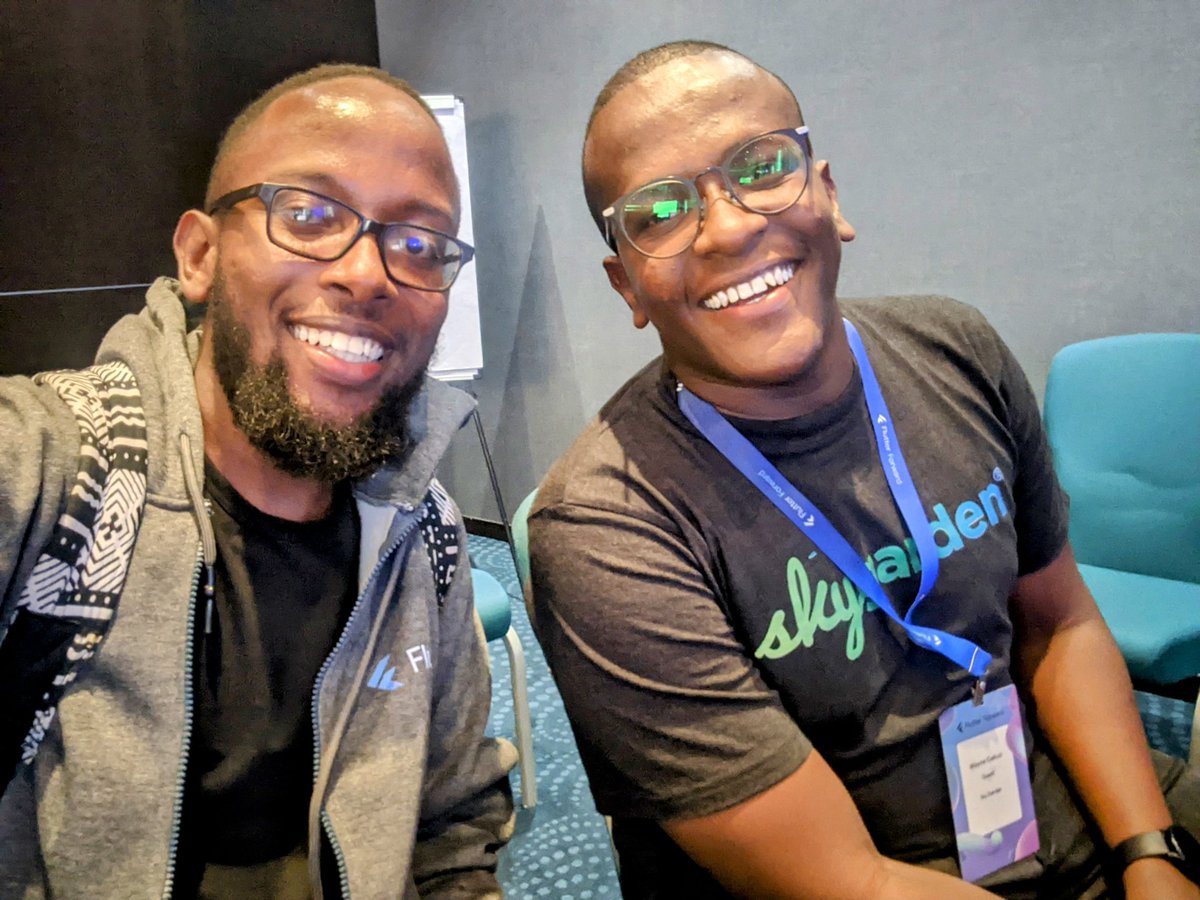 antony_wugoma's tweet photo. Really awesome connecting with @GDG_Pwani lead,GDE @wayne_gakuo  talking on developing Flutter Community in the coastal region with @pwaniteknowgalz at #FlutterForward
@nlycskn
@FlutterDev
#flutterdev https://t.co/jzA0CmUBF0