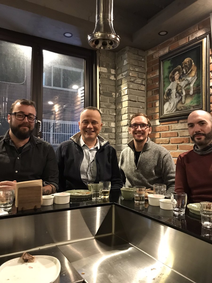 DLungerich's tweet image. Excellent kick off Seminar @ibscnmatyonsei in 2023 with @PumeraGroup about #nanorobots in #medicine and #environmental applications. And even better discussions over a delicious BBQ, together with @Clem_Cabanetos and #PierreJosse. We wish a safe trip back to #europe