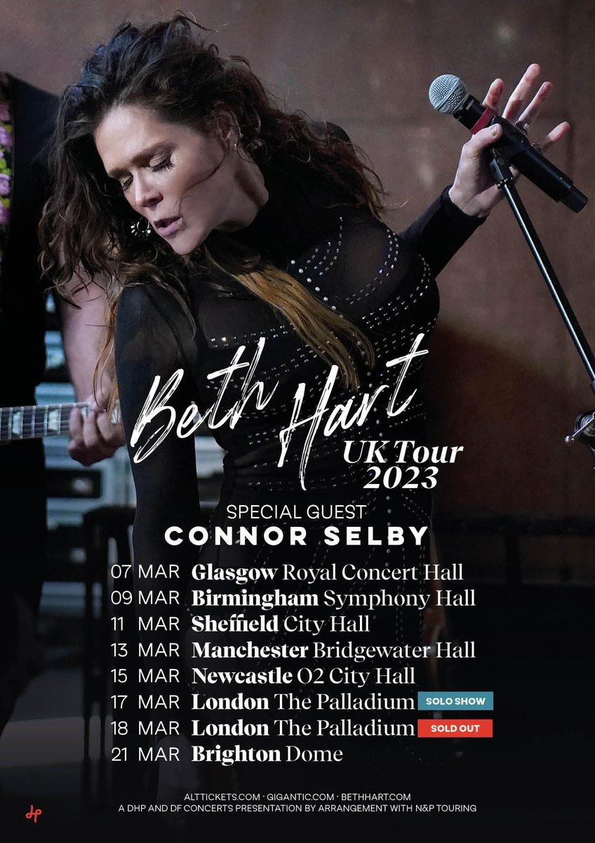 The news is out!!! So thrilled to announce that I will be opening up for Beth Hart on her tour of the UK in March! #bethhart #Bluesmusic #Connorselby #bluesartist #Bluesguitarist #guitarist