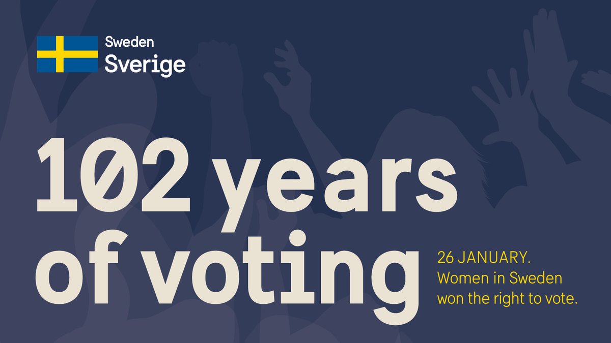 On this day, 102 years ago, women in Sweden won the right to vote.

Gender equality is a prerequisite for democracy.

We have come a long way, but more needs to be done. Governments must redouble their efforts to bridge the gender gap #Yearofaction