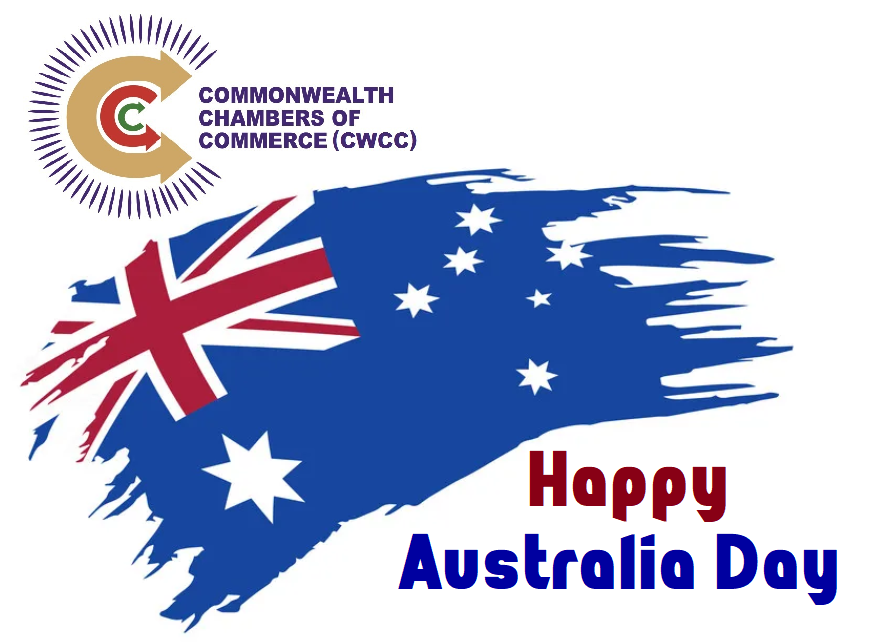 The officials and staff of <a href="/TheCWCC/">Commonwealth Chambers of Commerce (CWCC)</a> wishes the Commonwealth citizens and Friends of Australia a 𝐇𝐚𝐩𝐩𝐲 𝐀𝐮𝐬𝐭𝐫𝐚𝐥𝐢𝐚 𝐃𝐚𝐲. 💓🇮🇳🤝🏻🇦🇺💓