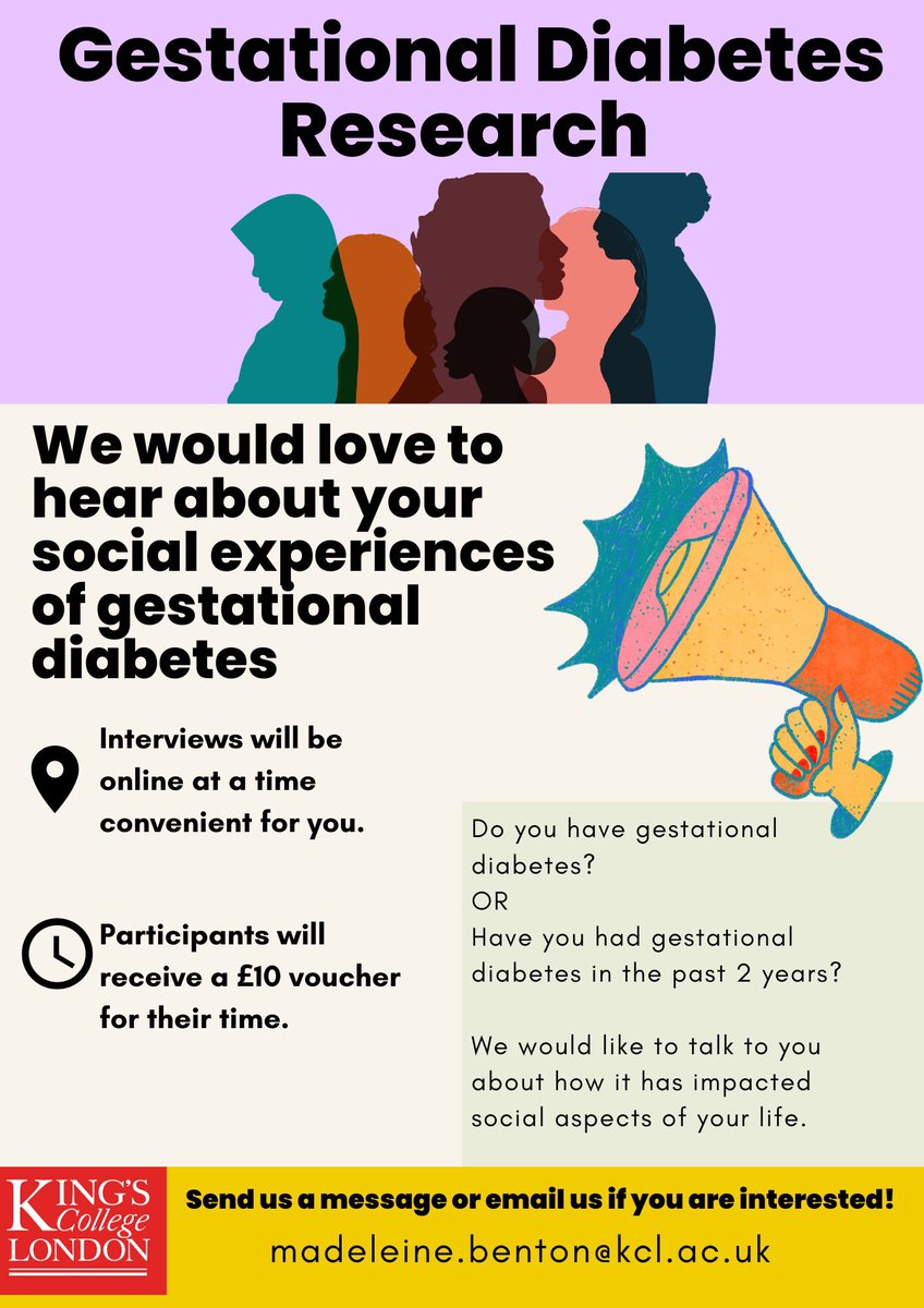 We are still recruiting! Have you had gestational diabetes? How did it impact social aspects of your life? We would love to talk to you!