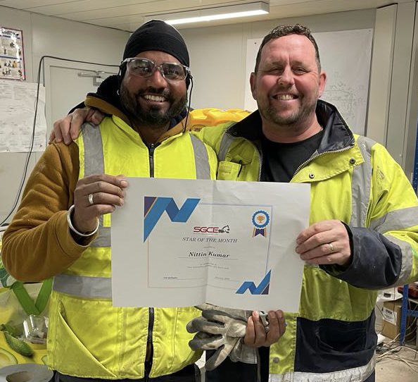 sgceltd's tweet photo. Congratulations to Nittin who is our star of the month for January #sgce #loveconstruction #civilengineering https://t.co/SyojIqP9Ad