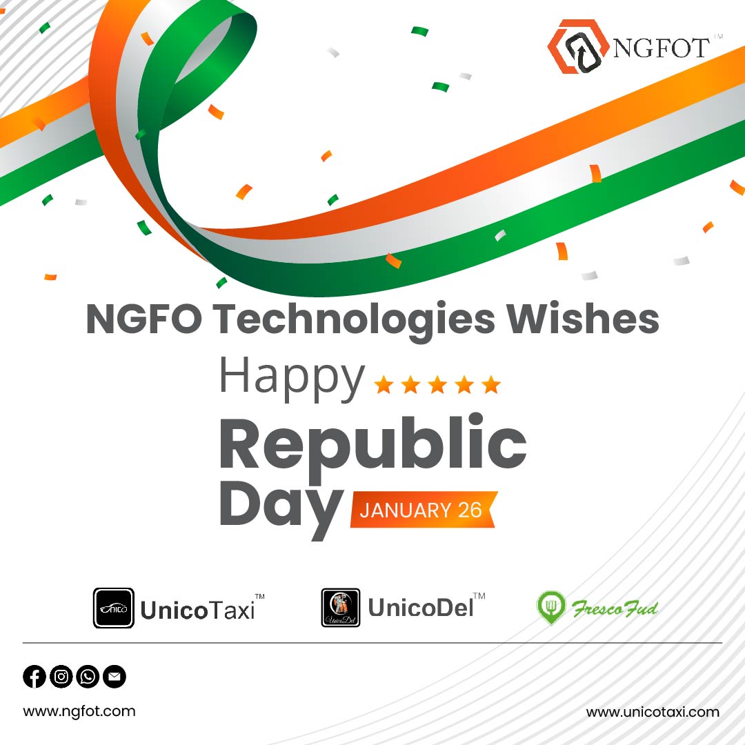 Let us come together to remember the sacrifices of those whole their lives for the independence of our country.

Happy Republic Day 🎉 from #NGFOT

#republicday #India #bharat #happyrepublicday #appdevelopment #UnicoTaxi #FrescoFud #MakeInIndia