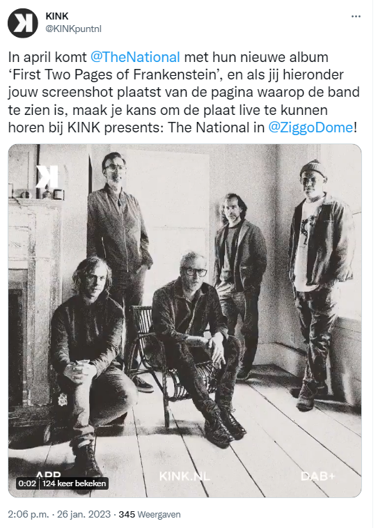 Marc63's tweet photo. @KINKpuntnl @TheNational @ZiggoDome https://t.co/C75OWwD15G