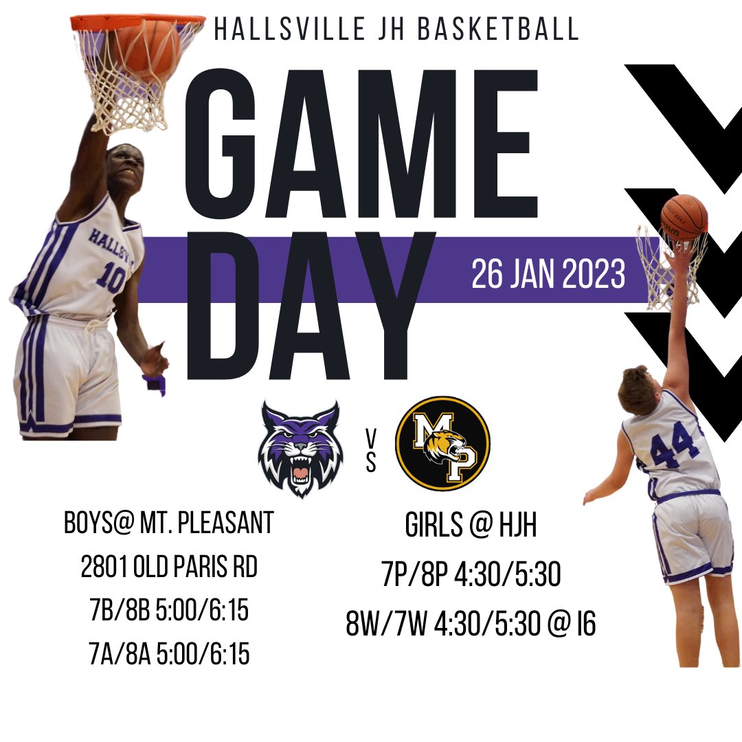 Hallsville Junior High School on Twitter "It’s game day for the HJH