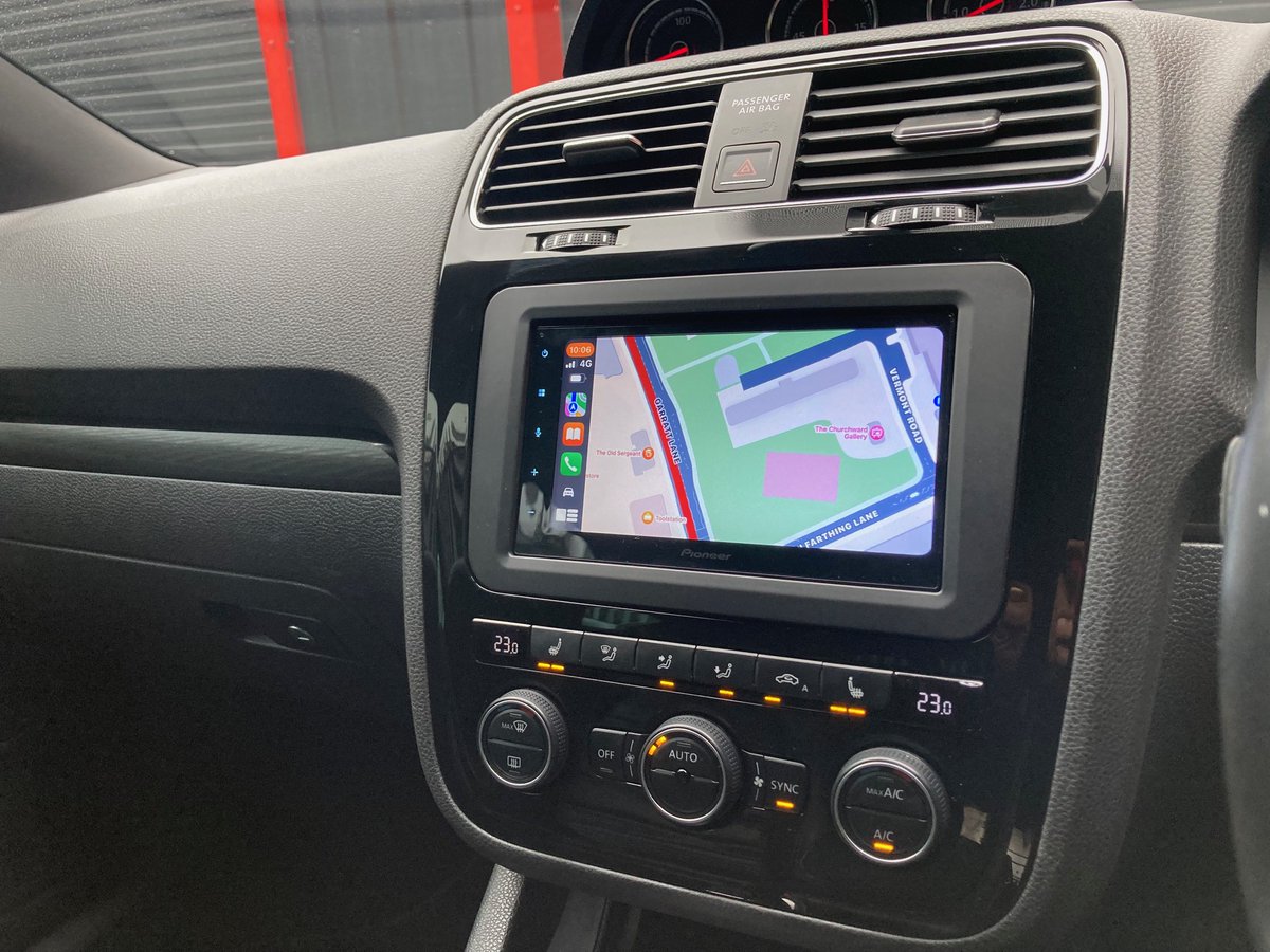 dynamic_audio's tweet photo. VW Scirocco 2014 model upgraded with Pioneer SPH-DA360DAB Wireless CarPlay stereo using Connects2 accessories. This vehicle had the dynaudio speaker upgrade so we used the ctsvw004.2 steering wheel adaptor lead to retain the audio feature in the vehicle. 

@VW @PioneerUK https://t.co/skcU0Nj3MW