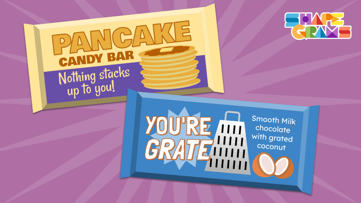 shapegrams's tweet photo. The Chocolate Bar Shapegram's side activity invites learners to create a complimentary candy or snack bar. 🥰

https://t.co/UNAotLS17B

#GoogleClassroom #teachertwitter #k12artchat https://t.co/PHwVmoD0nM