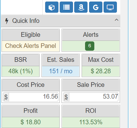 JesperMashood's tweet photo. BSR : 48K (1%)
EST. SALES : 151/mo
SALE PRICE : 53.07
COST PRICE : 16.56
PROFIT : 18.80
ROI :113.53%
 #Amazon #producthunting #AmazonFBA https://t.co/IKbEfuaTef