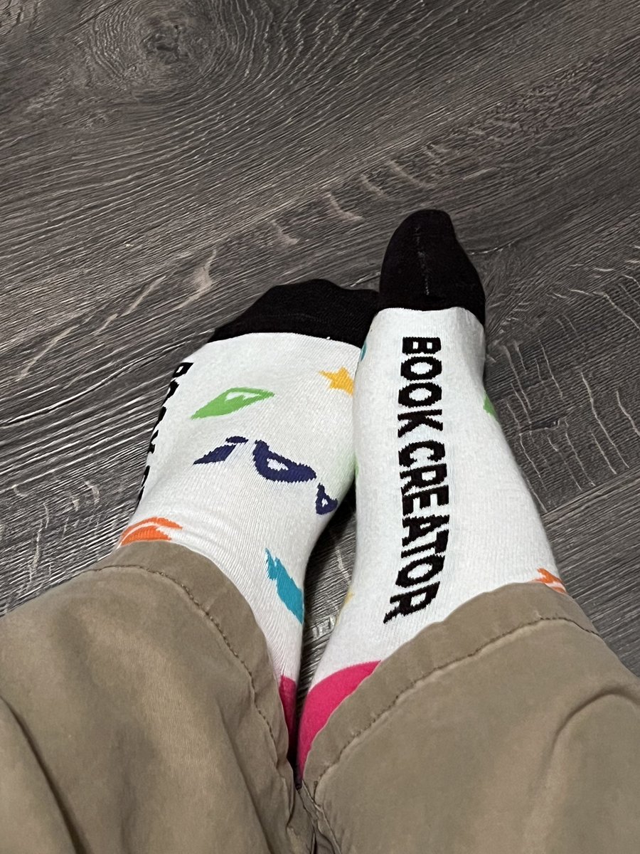Back in the classroom today! Time to rock my new <a href="/BookCreatorApp/">Book Creator from Kami</a> socks!