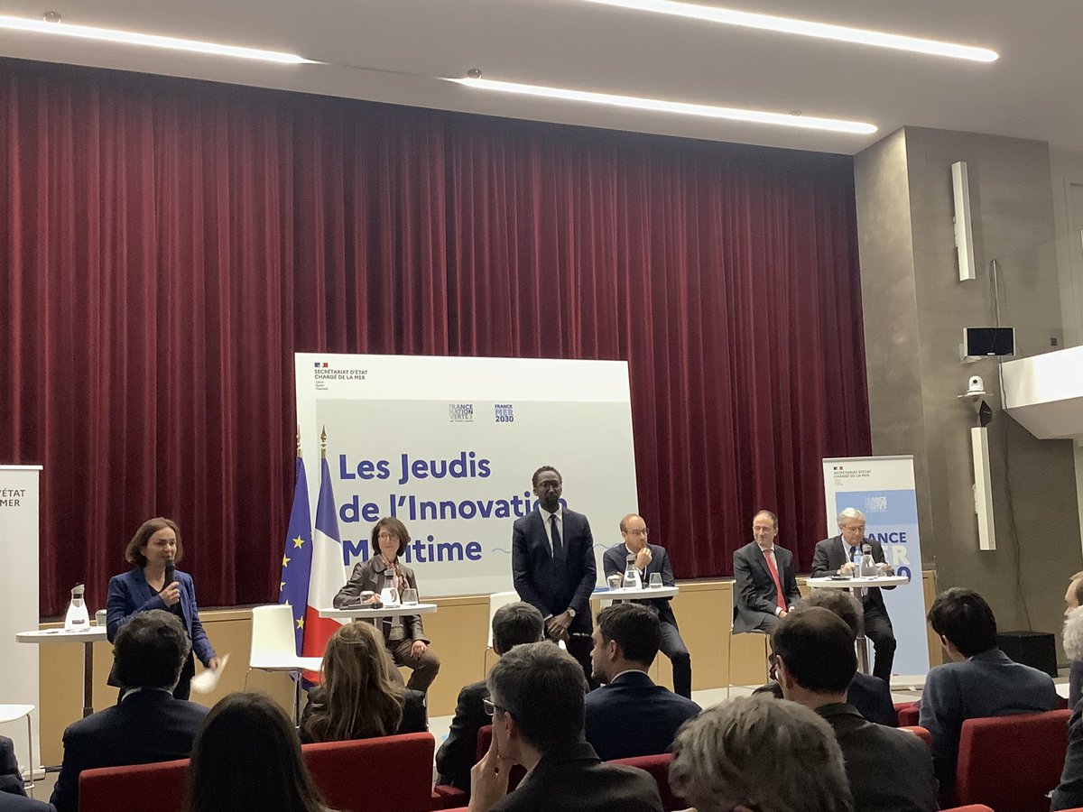 _FrancoisDaniel's tweet photo. « Faire de la mer, un enjeu au cœur de la transition énergétique, venant renforcer la souveraineté de notre pays » @HerveBerville @MerGouv lors des jeudis de l’innovation maritime https://t.co/kxzM13QyD4