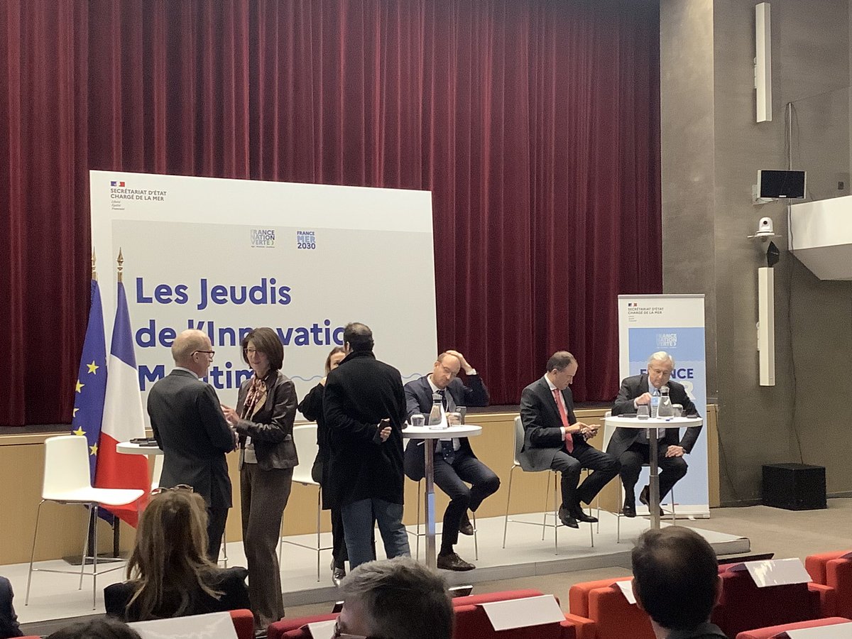 _FrancoisDaniel's tweet photo. « Faire de la mer, un enjeu au cœur de la transition énergétique, venant renforcer la souveraineté de notre pays » @HerveBerville @MerGouv lors des jeudis de l’innovation maritime https://t.co/kxzM13QyD4