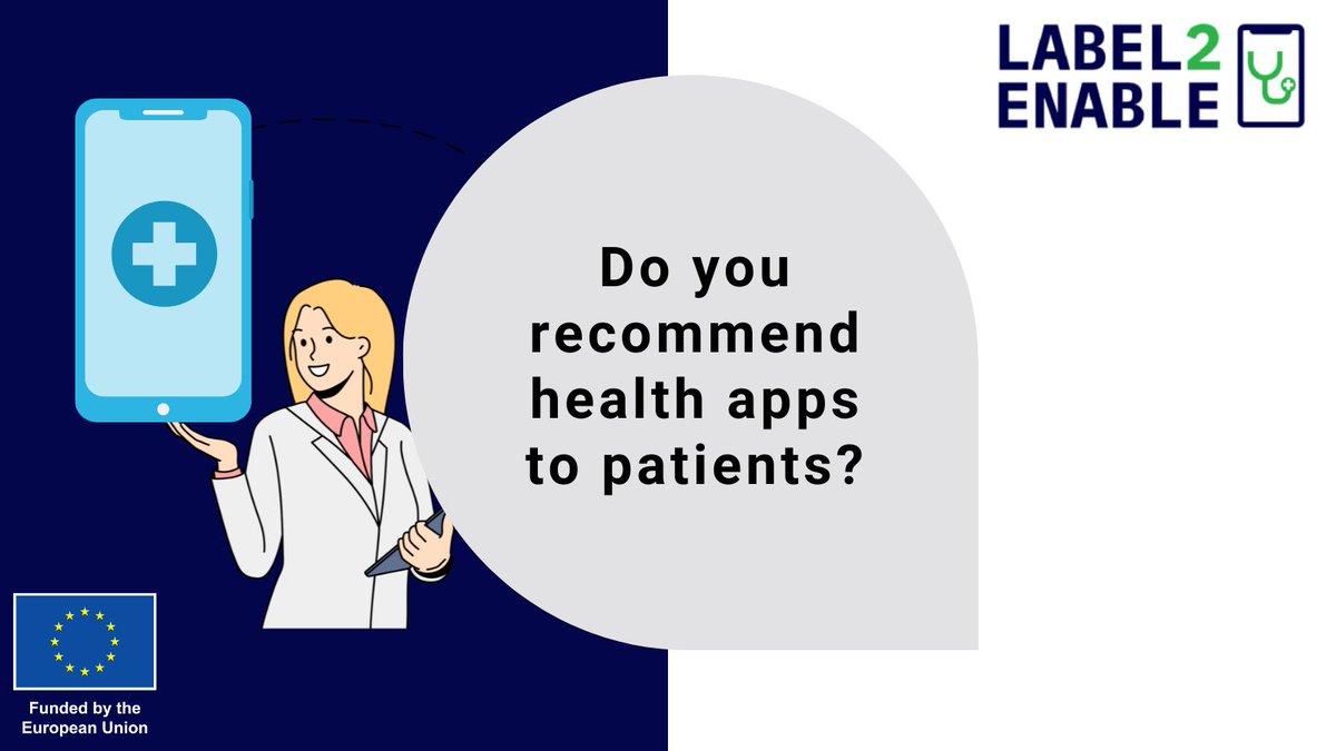 📢 Healthcare professionals: Do you recommend #HealthApps to your patients? Or do you receive patient questions about apps? Please take the @Label2E survey and help us discover healthcare professionals’ opinions on recommending apps.
#Label2Enable
emp.onl/healthcaresurv…