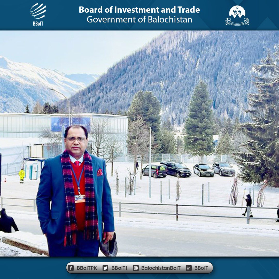 BBoIT1's tweet photo. Glimpses from @PakistanAtDavos 
CEO #BBOIT Mr. Saeed Sarparah represented #Balochistan #Pakistan at the world Economic Forum. The #Investors around the globe are enthusiastic about visiting #Balochistan soon to explore the investment potentials. 
 #KCFR #PathfinderGroup https://t.co/XX9xUQlb1G