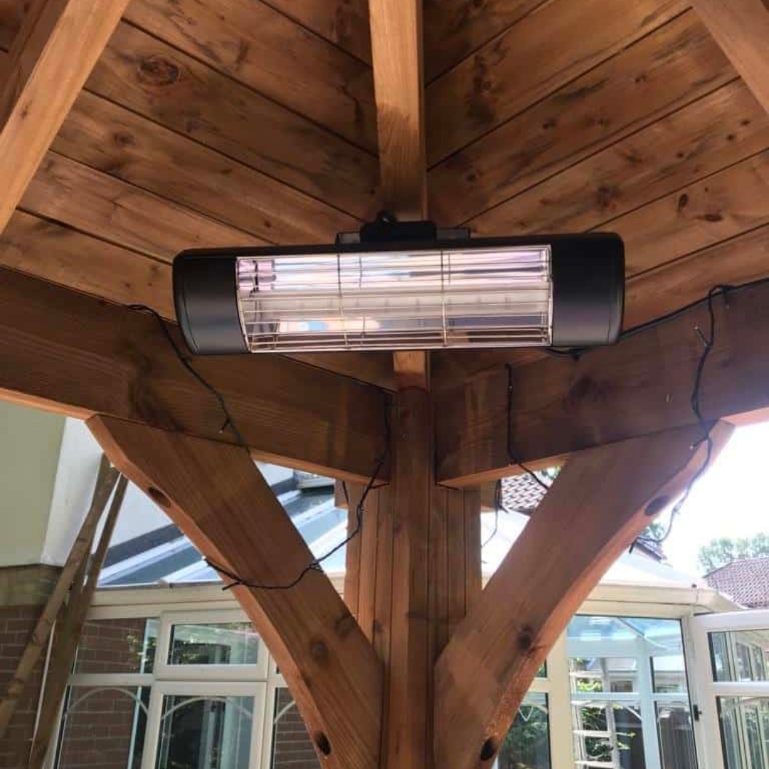 Portable electric #patioheaters are safe, convenient and you don’t need to worry about fixing them permanently to your gazebo or #deck. Many come with heat override options, meaning they switch off when they reach a certain temperature. #deckheater #njliving #excelsiorlumber