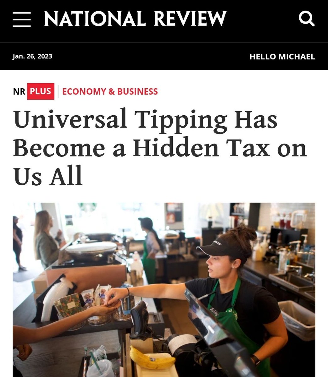 Yaffee's tweet image. This is definitely annoying, but at least this one isn't forced by the govt. I can just not tip at the fast food places.