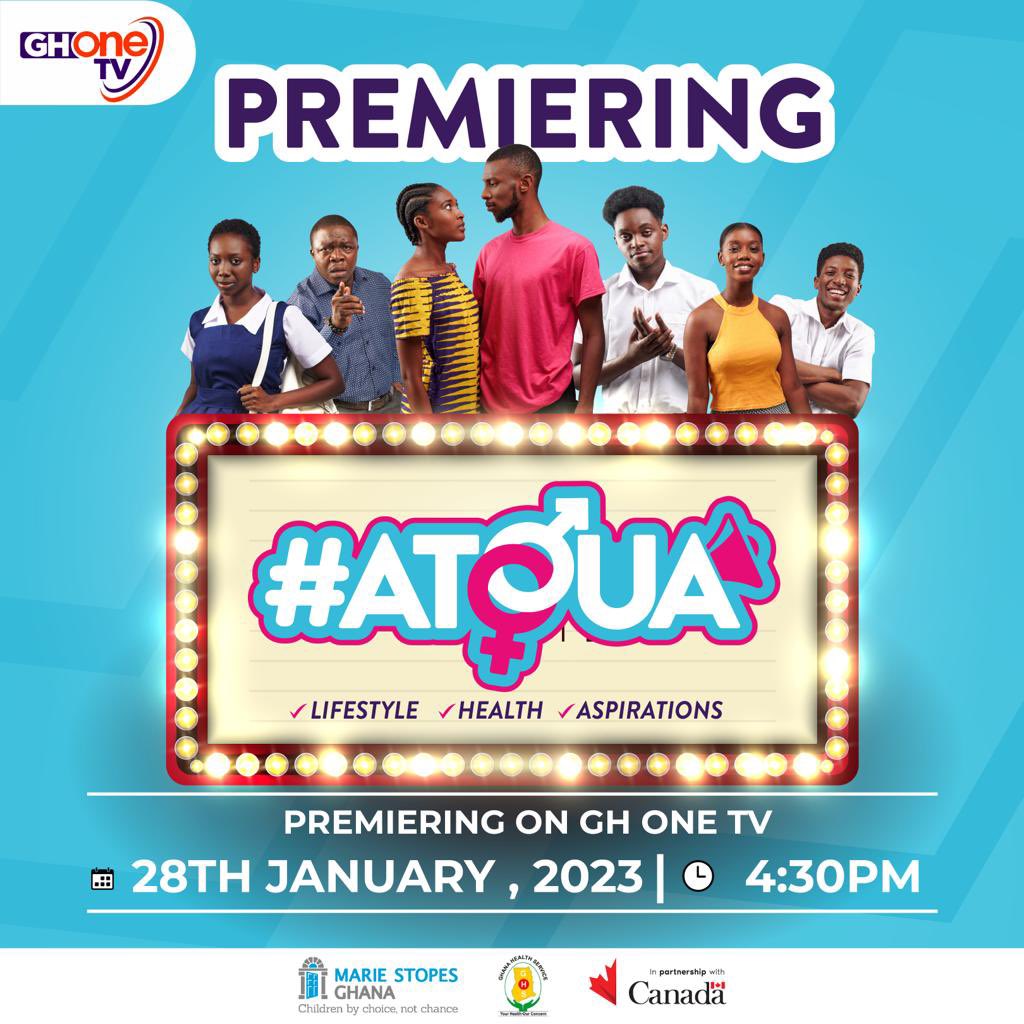 ghonetv's tweet photo. The wait is over!!! #AtouaSeries will be premiered this Saturday on GHOneTV.

Don’t miss it..
@MarieStopes_Gh @AtouaTvSeries https://t.co/iSit1b6gGH