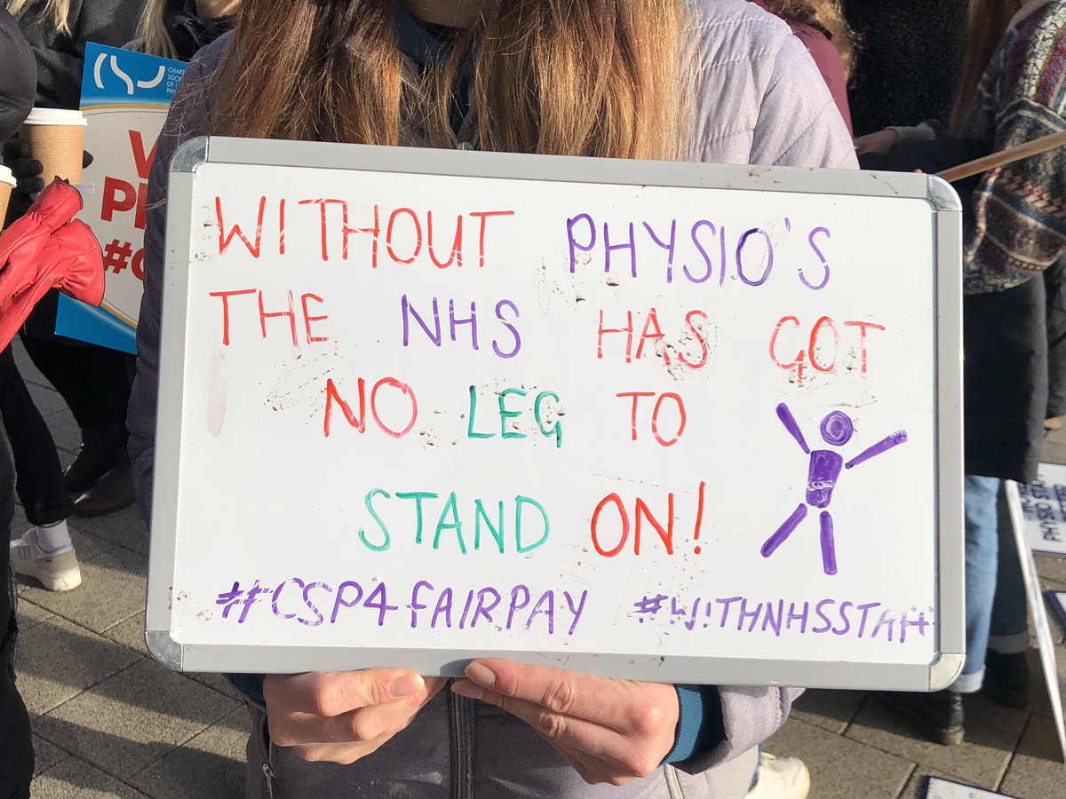 Team #UHB Physiotherapy out fighting for fair pay &amp; improved working conditions in the NHS #CSP4FairPay