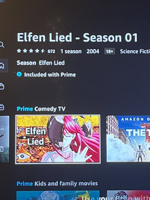 Hey who is sorting the categories at Amazon Prime Video cause ?????   Only going to refer to Elfen Lied