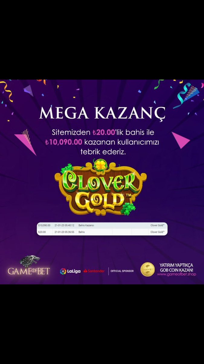 En yüksek kazançların adresi #Gameofbet bit.ly/3PmdL9c #Bahis #Casino #İddaa gameofbet