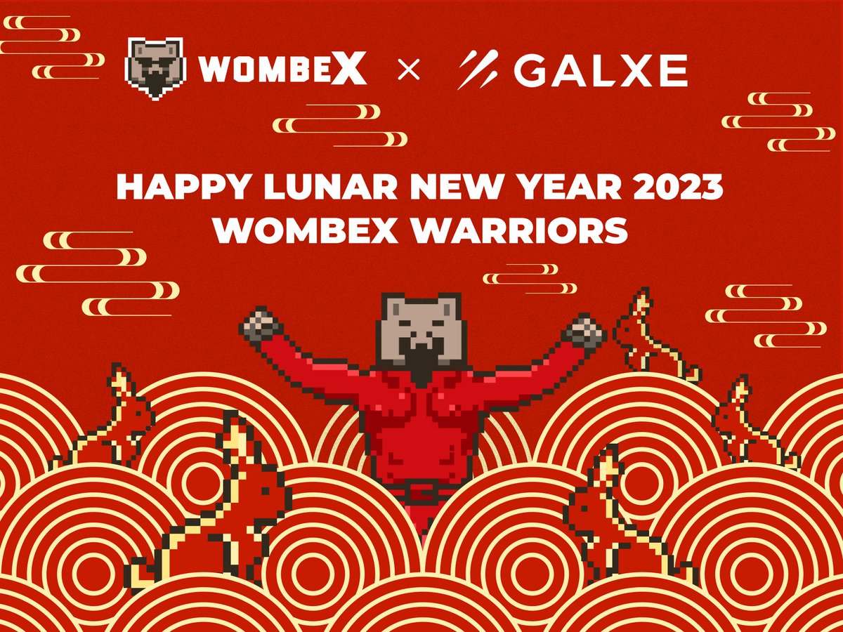 #WombexWarriors🧧

We celebrate Lunar New Year with our community on <a href="/Galxe/">Galxe</a> and share a Wombex OAT and 25,000 WMX pool!

Each participant will get Special OAT NFT and Total 250 Lucky Warriors will share 25,000 $WMX +100 $GAL prize pool.

Details and Join👇
galxe.com/WombexFinance/…