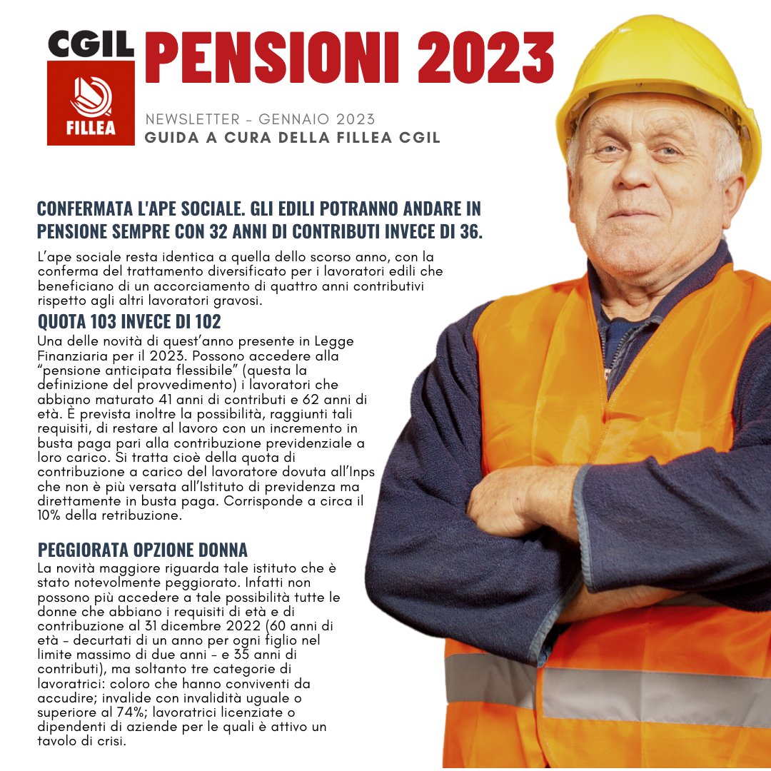 filleacgil's tweet photo. Andare in #Pensione nel 2023 Le info in #pillole della #FilleaCgil. Trovi il volantino sul sito https://t.co/MSX1gyNlcm https://t.co/twDP1DHEm0
