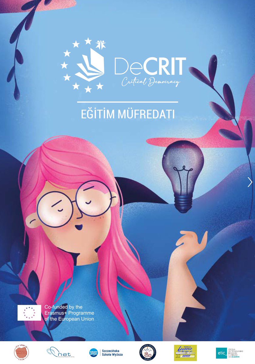 The e-book of our DeCRIT Erasmus Plus project is ready 👏👏👏/ DeCRIT Erasmus Plus projemizin e- kitabı hazır 👏👏👏 <a href="/decrit_eu/">DeCRIT</a> #decrit #ErasmusPlus #criticalthinking #eleştireldüşünme