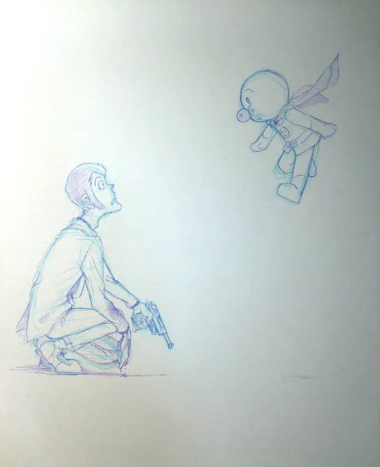 次はアンパンマンと…の言葉にそういえば昔描いたなと遡ったらあった!
アナログで描いてるからおそらく2015年あたり 