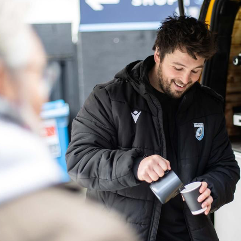 URCOfficial's tweet photo. Need a coffee? Look no further than @FatDragonCoffee ☕️

Get to know @Dillon3_ and @BradThyer business venture 👇

#BKTURC #URC | @Cardiff_Rugby