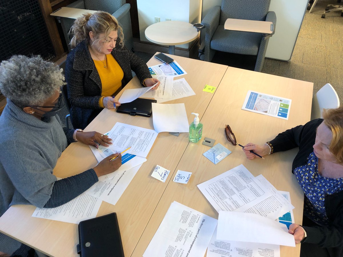 Scenes from our assignment design lab yesterday: instructors working with interdisciplinary groups to make assignments transparent and meaningful for students! H/t <a href="/Jen_Pusateri/">Dr. Jennifer Pusateri</a> and Mike Wallace for facilitating!