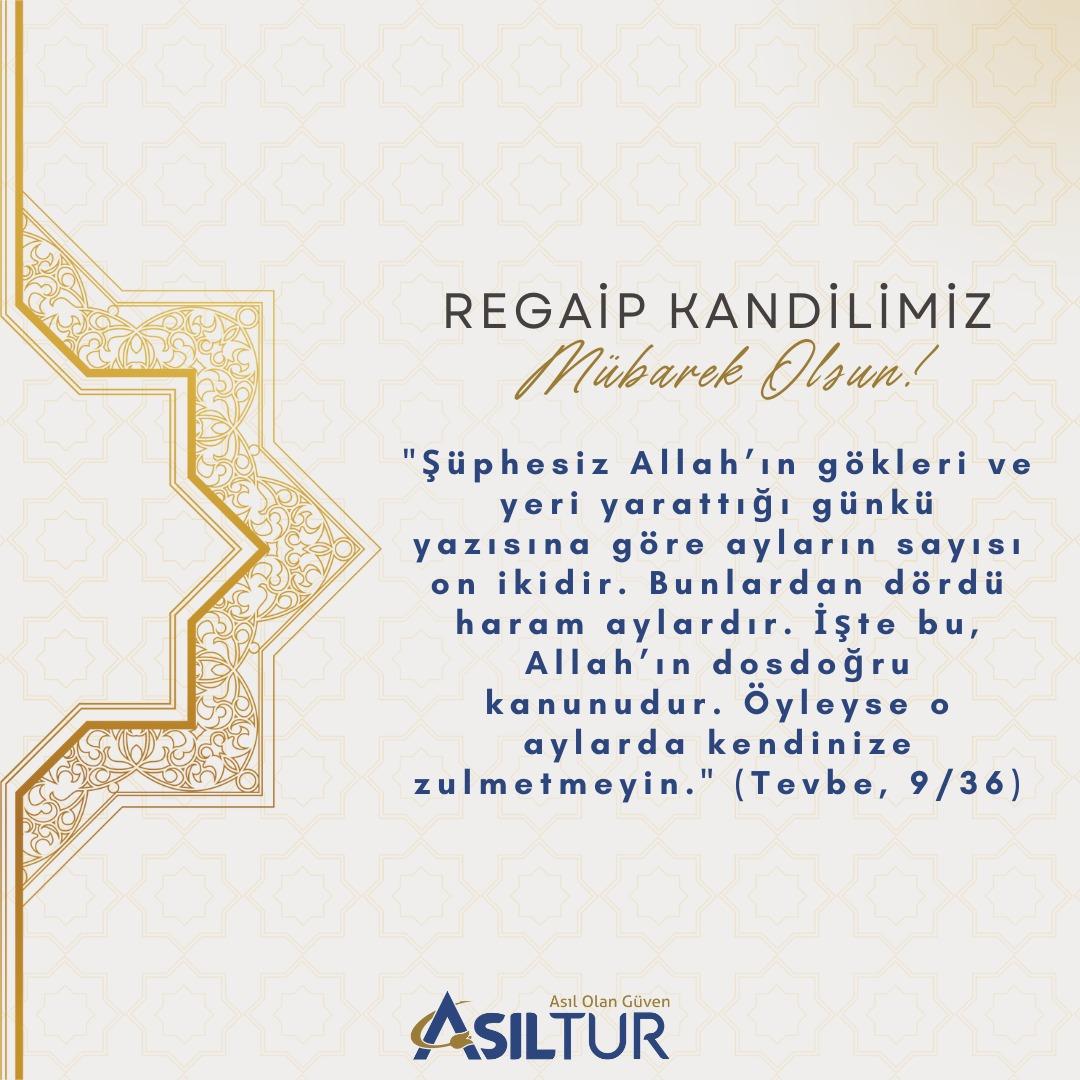 asilturizm's tweet photo. Regaib kandiliniz mübarek olsun. https://t.co/iWpCtOXJ58