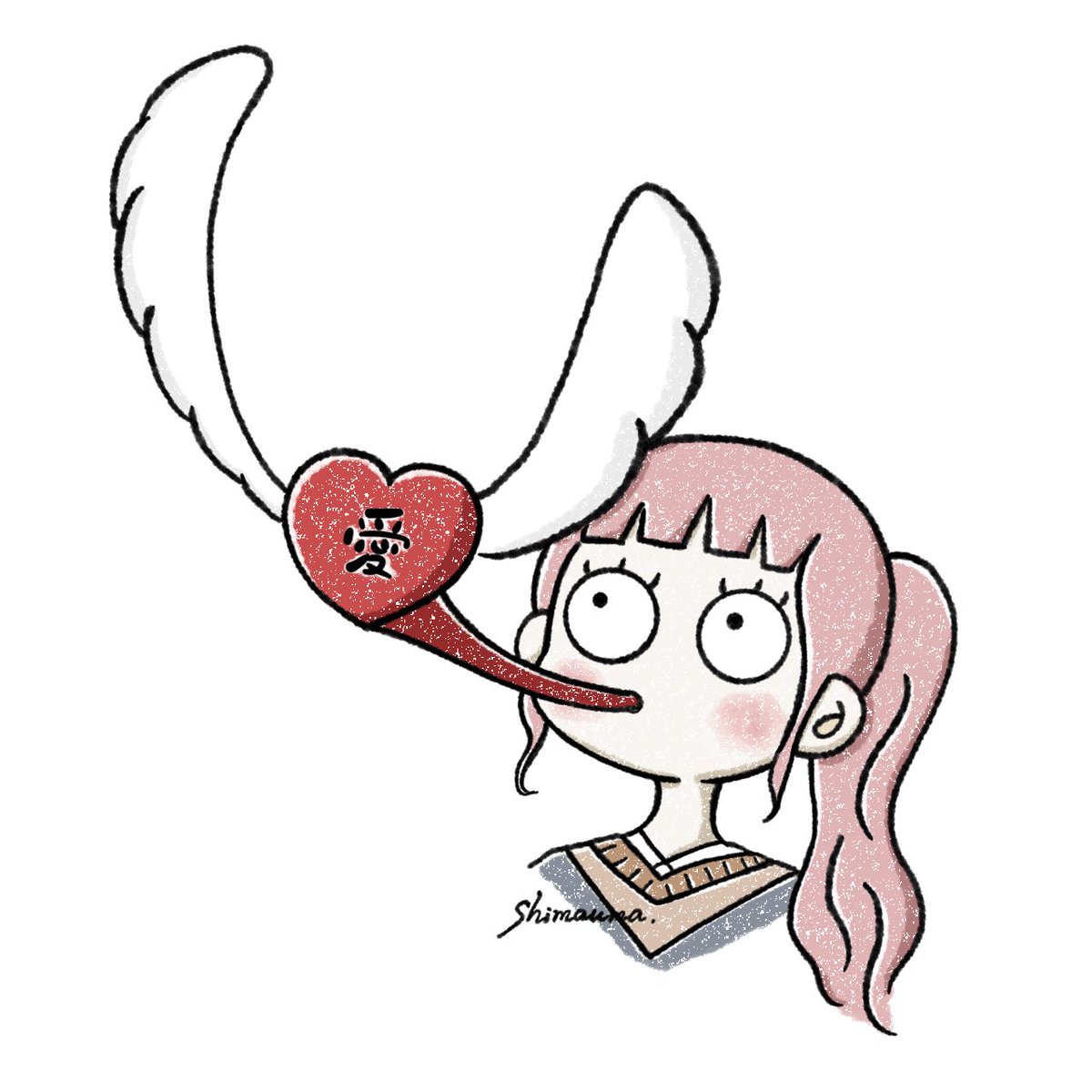 ShimaumaFn1's tweet photo. 恋する乙女     maiden in love
#イラスト
#恋
#しまだらうま
#illstration https://t.co/HR1tOZDpRM
