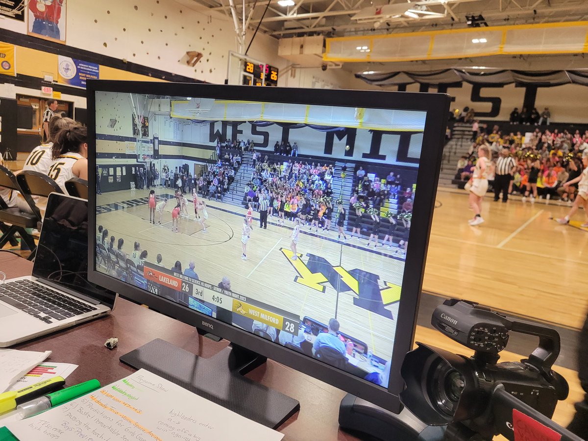 Rivalry Night Tweet #3 at WMHS v. Lakeland. TV Science broadcasting live! <a href="/WMTVScience/">WM TV Science</a> <a href="/wmhsgirlsbball/">West Milford Girls Basketball</a> #wmhometownpride #beherebeherd