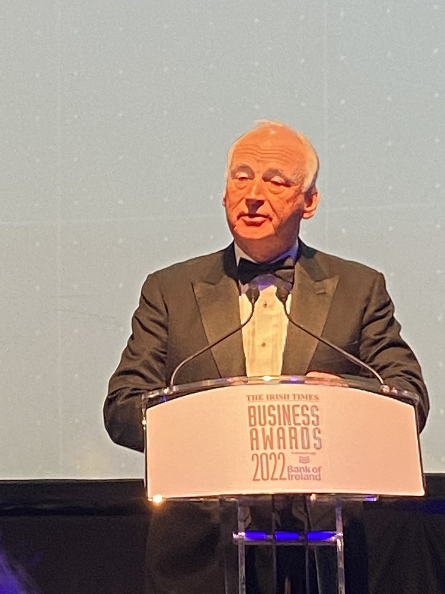 Excellent night at <a href="/IrishTimes/">The Irish Times</a> #ITBusinessAwards in association with <a href="/bankofireland/">Bank of Ireland</a> Thanks to <a href="/OliverWall/">wallc</a> BofI and well done <a href="/CiaranHancockIT/">Ciaran Hancock</a> and the IT Business team. Positive speech from Minister for Finance Michéal McGrath +congrats all winners incl hotelier John Fitzpatrick