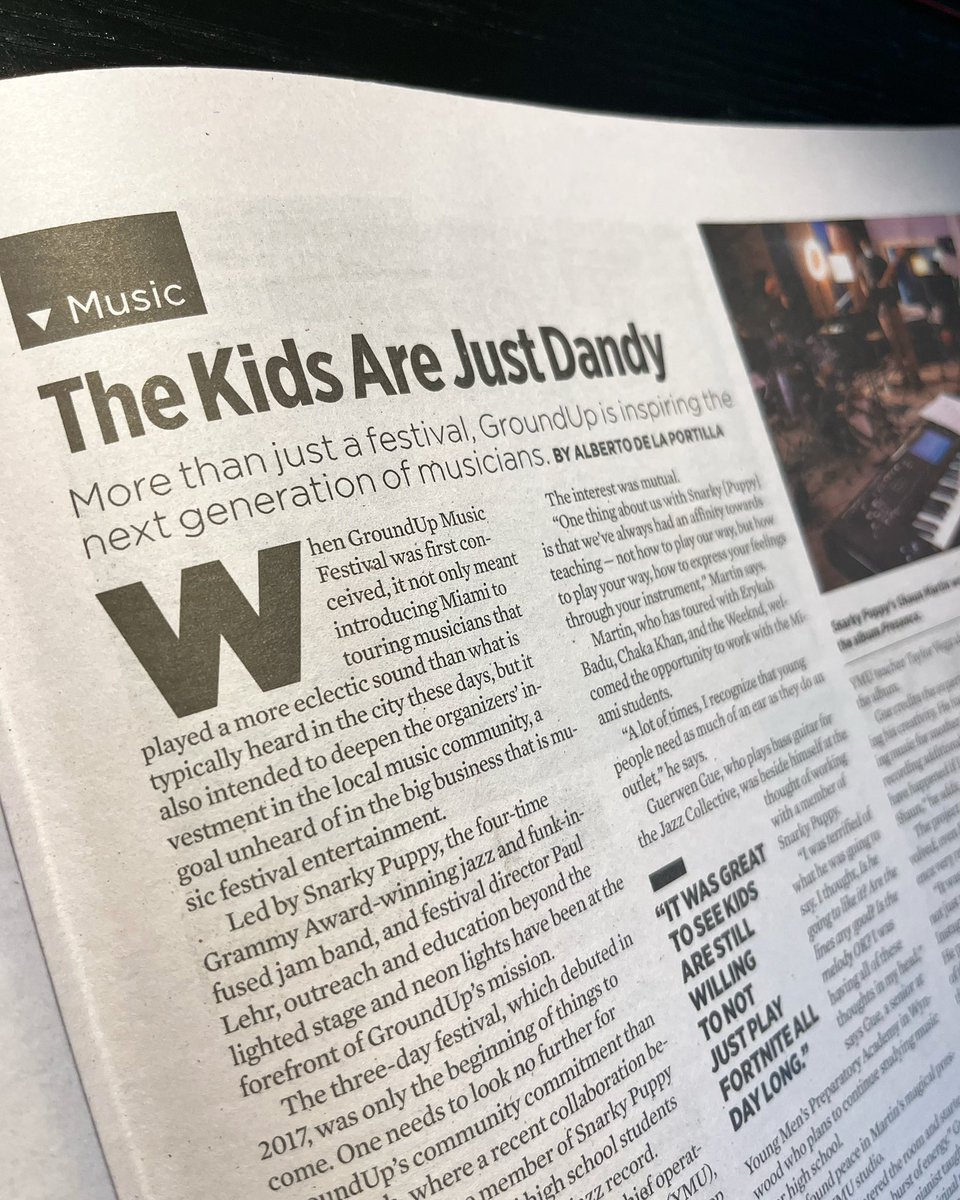 Alberto de la Portilla (@longplaymiami) on Twitter photo “Music is not a thing that lives in a weird fishbowl. It's an all-encompassing thing that exists in communities among groups of people.” - my piece on #GroundUP and <a href="/youngmusiciansu/">Young Musicians Unite</a> in this week’s issue of <a href="/MiamiNewTimes/">Miami New Times</a> “Music is not a thing that lives in a weird fishbowl. It's an all-encompassing thing that exists in communities among groups of people.” - my piece on #GroundUP and <a href="/youngmusiciansu/">Young Musicians Unite</a> in this week’s issue of <a href="/MiamiNewTimes/">Miami New Times</a>