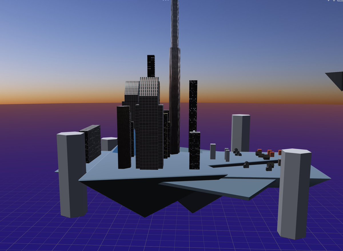 HermeticHue's tweet photo. Today’s stream yielded good results on building a futuristic 3D city. Having customizable references is essential for scenes and  areas that will be important in my comic. #magicposer #3dmodeling #3dreferences #rwarts #worldbuilding https://t.co/0J3GXTcxTy