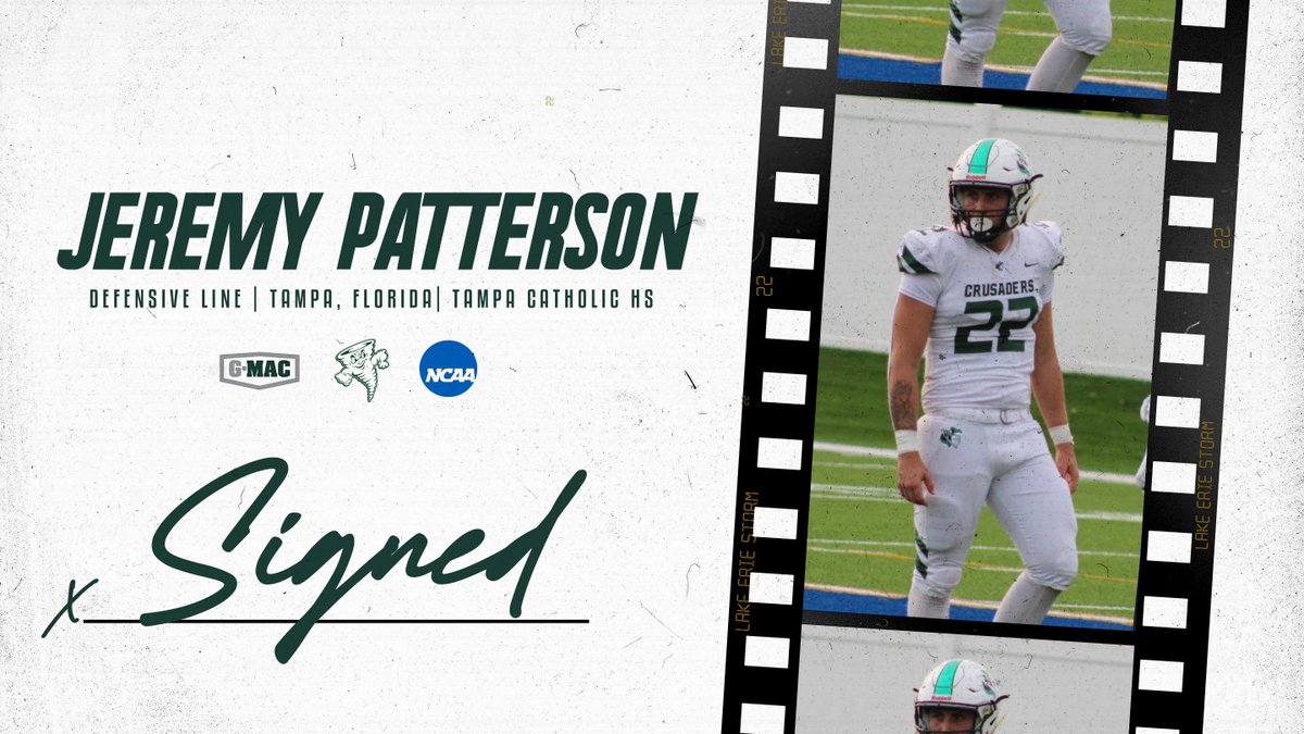 LakeErieFB's tweet photo. Welcome to the Storm FAMILY!🌪⚡️
Name: Jeremy Patterson
Pos: DE
HS: Tampa Catholic HS
Hometown: Tampa, FL
@dj_boldin
 
@LakeErieStorm
 
@JeremyP_DE

 #RageOn #WUGTTW https://t.co/z1Wo5M9xNk