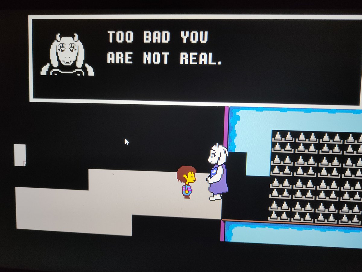 I was playing undertale corrupted and it was fun and silly and then Toriel just fucking said this out of nowhere and my heart stopped for a second