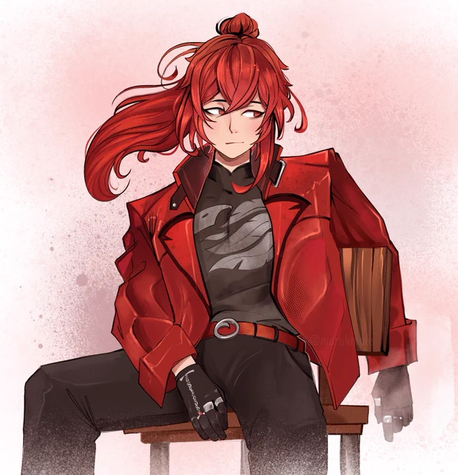 Art Trade with  >:3 she wanted  Diluc and honestly it was the best way for me to draw him in a modern AU with his skin outfit #arttrade #diluc #Genshinlmpact 