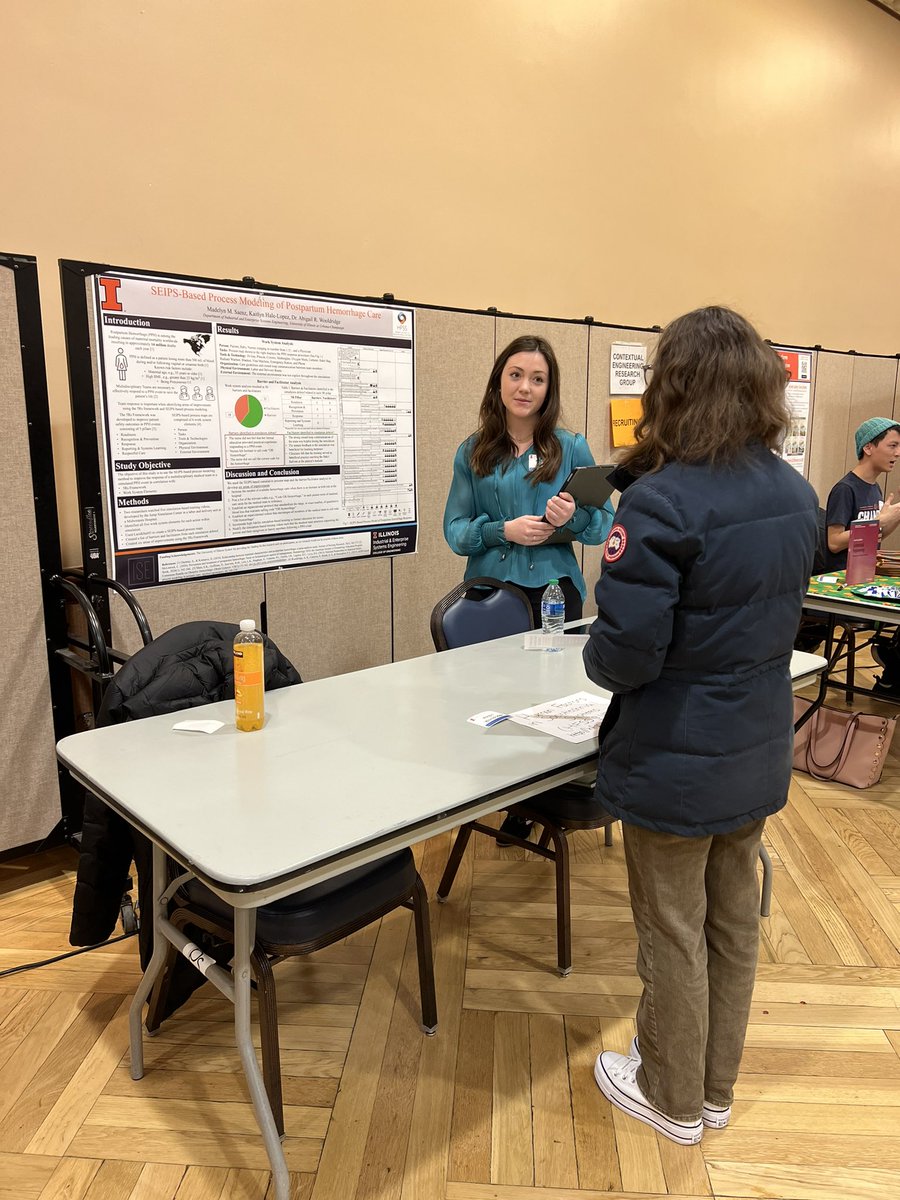 k_halelopez's tweet photo. So proud of Maddie, she did a tremendous job during her REU project last semester! Stop by our booth at the Grainger Engineering Research Fair today from 4-6 pm in the Union to learn all about it 🤩 @HFSSLab @HFES_Illini https://t.co/nSixVvSki1